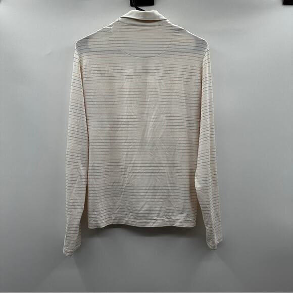Nike Golf White Multicolor Pinstripe Long Sleeve Collared Button Jacket Size M - Picture 4 of 8